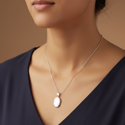 Photo Locket Oval Openable Pendant 925 Sterling Silver With Chain
